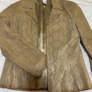 Paolo Santini Tan Snake Print Blazer